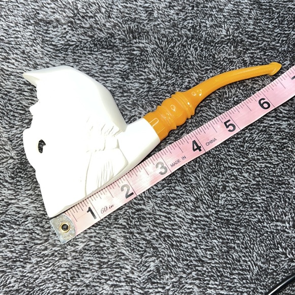 HAND CARVED MEERSCHAUM PIPE ASIAN VINTAGE - Picture 8 of 16
